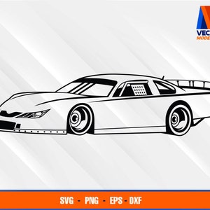 Pavement late model race car EPS - SVG - PNG - Dxf  Vector Art - Cricut - Silhouette Cameo