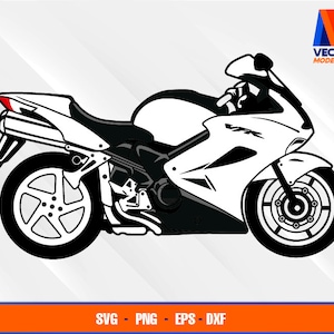Vfr 800 Motorcycle EPS - SVG - PNG - Dxf  Vector Art - Cricut - Silhouette Cameo