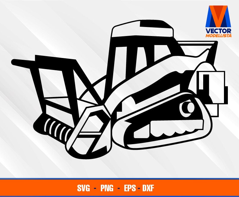 Super Track Skid Steer SVG PNG Dxf Vector Art Cricut Silhouette Cameo