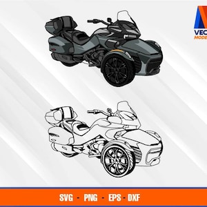 2023 Spyder F3 Limited Special Series Three Wheeler Motorcycle EPS - SVG - PNG - Dxf  Vector Art - Cricut - Silhouette Cameo