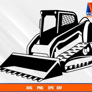 Track Lader EPS - SVG - PNG - Dxf Vektorkunst