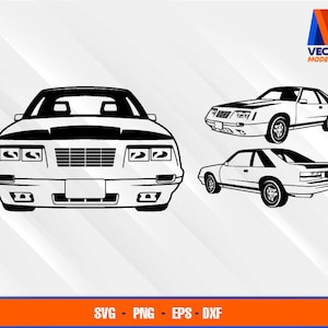 1984 Fox Body EPS - SVG - PNG - Dxf  Vector Art - Cricut - Silhouette Cameo