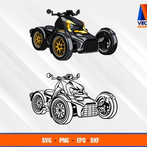 2023 Ryker Dreirad Motorrad EPS - SVG - PNG - Dxf Vektor Art - Cricut - Silhouette Cameo