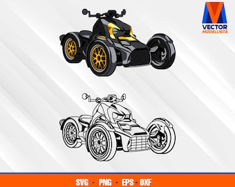 2023 Ryker Three Wheeler Motorcycle EPS - SVG - PNG - Dxf  Vector Art - Cricut - Silhouette Cameo
