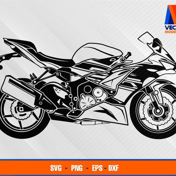 Ninja Zx-6R Motorcycle EPS - SVG - PNG - Dxf  Vector Art - Cricut - Silhouette Cameo