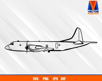 P-3C Orion Airplane SVG - EPS - PNG - Dxf  Vector Art - Us Air Force Cricut - Silhouette Cameo