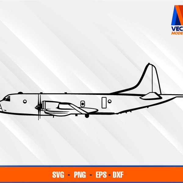 P-3C Orion Airplane SVG - EPS - PNG - Dxf  Vector Art - Us Air Force Cricut - Silhouette Cameo