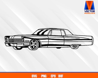 1967 Coupé DeVille EPS - SVG - PNG - Dxf Vektorgrafik - Cricut - Silhouette Cameo