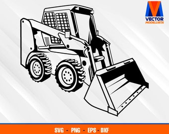 Skid Steer Loader EPS - SVG - PNG - Dxf  Vector Art
