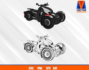 2023 Ryker Rally Three Wheeler Motorcycle EPS - SVG - PNG - Dxf  Vector Art - Cricut - Silhouette Cameo