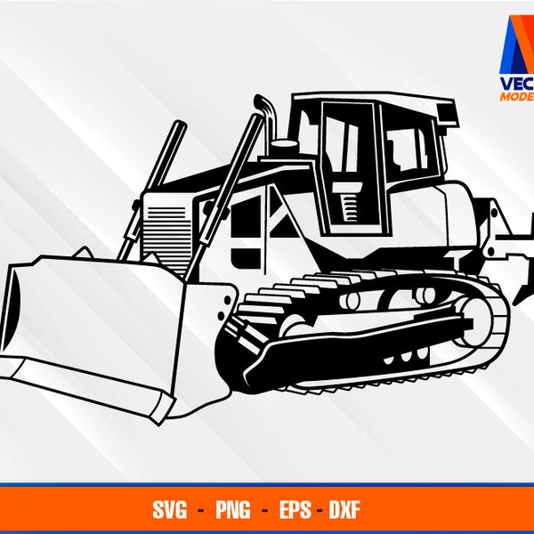 Crawler Bulldozer EPS - SVG - PNG - Dxf  Vector Art