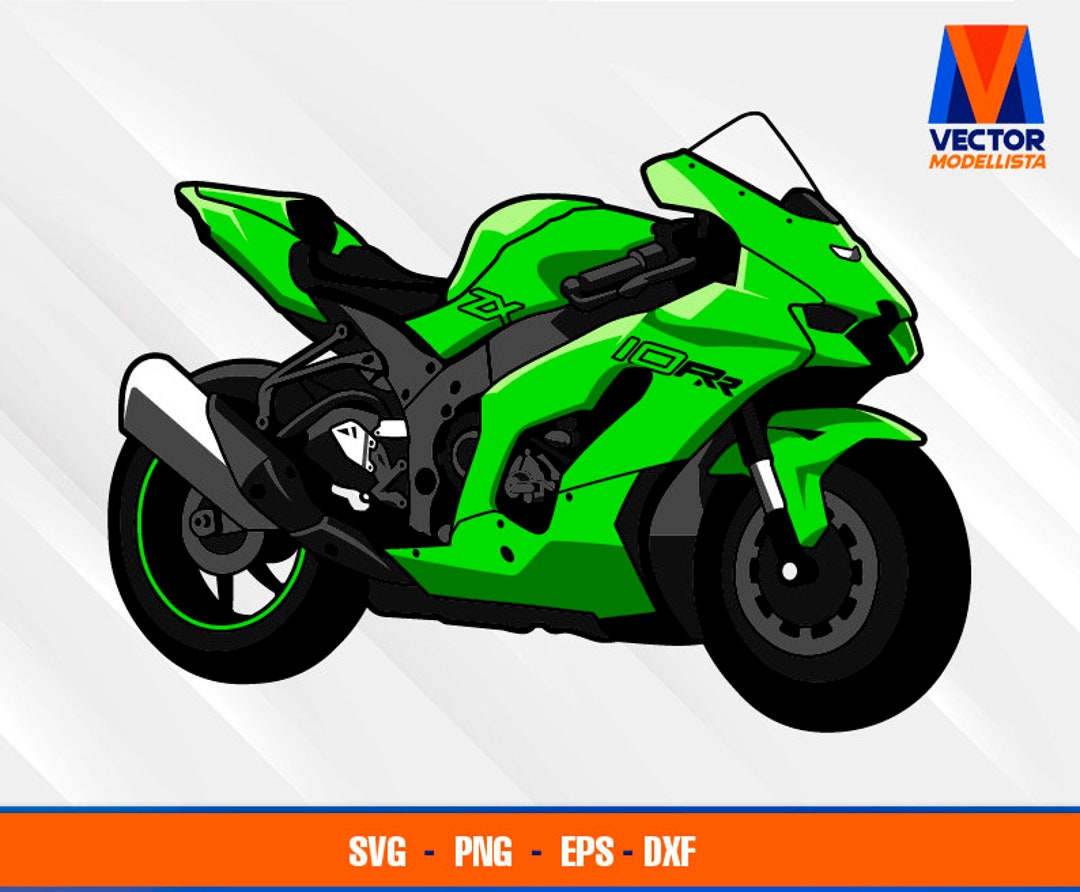Ninja Zx-10R/rr バイク EPS - SVG - PNG - Dxf ベクターアート Ninja Zx-10R/rr バイク EPS - SVG - PNG - Dxf ベクターアート
