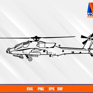 Może przedstawiać: Czarno-biała sylwetka helikoptera bojowego z pojedynczym wirnikiem ogonowym.