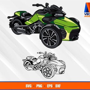 2022 Spyder F3 Three Wheeler Motorcycle EPS - SVG - PNG - Dxf  Vector Art - Cricut - Silhouette Cameo