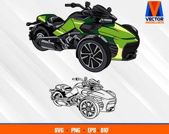2022 Spyder F3 Three Wheeler Motorcycle EPS - SVG - PNG - Dxf  Vector Art - Cricut - Silhouette Cameo