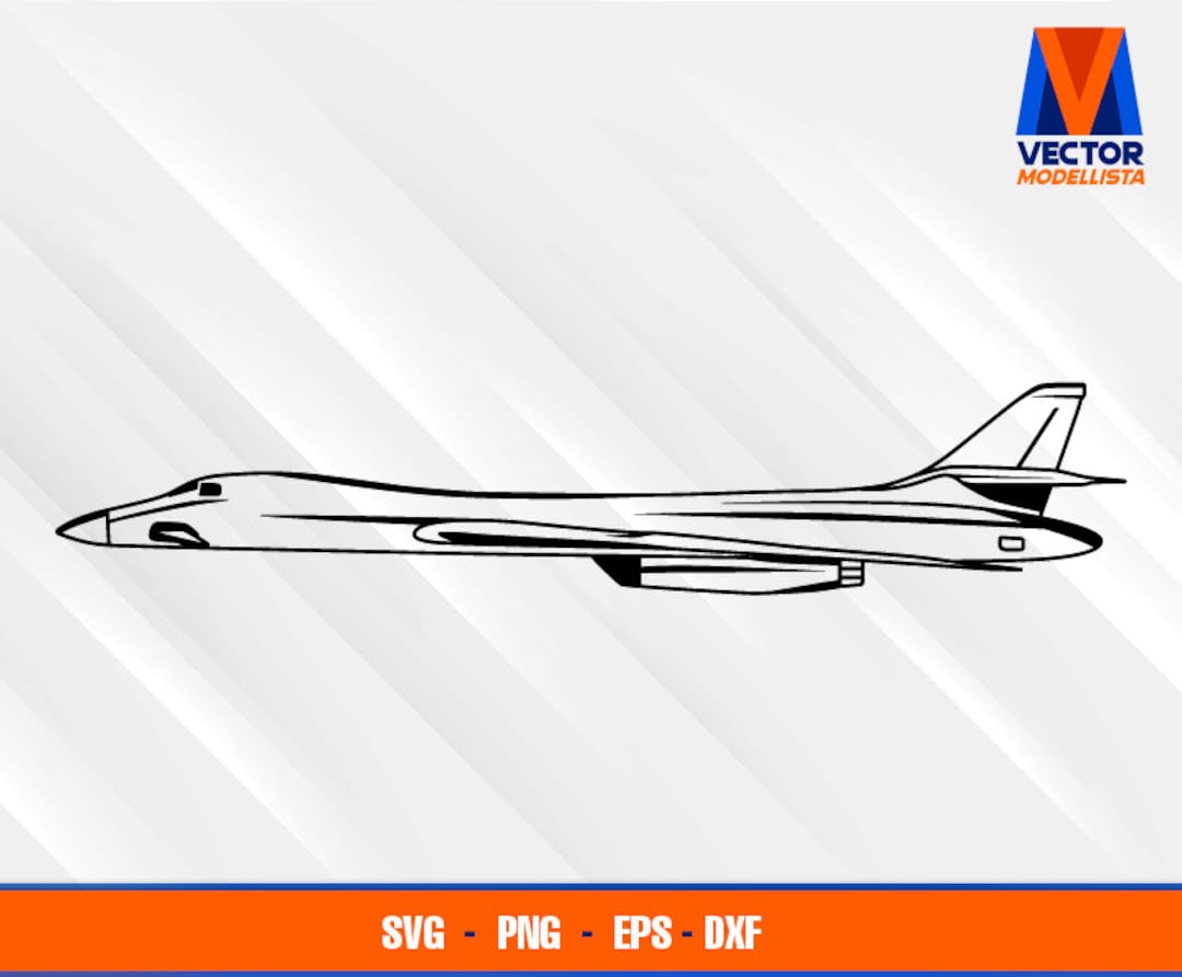 Rockwell B-1B Lancer Airplane SVG - EPS - PNG - Dxf Vector Art - Us Air ...