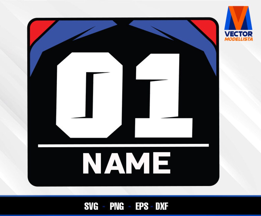 Number Plate Racing Shape Race Car Number Plate - Racing Numbers and Alphabet SVG - EPS - PNG ...