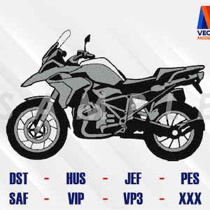 R 1250 Gs Motorcycle DST - EXP - PES - Exp - Hus - Machine Embroidery Design, Embroidery Files, Embroidery Designs