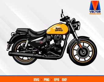 Meteor 350 Motorcycle EPS - SVG - PNG - Dxf  Vector Art - Cricut - Silhouette Cameo