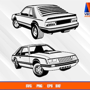 1980 Cobra Gt (3rd Gen) EPS - SVG - PNG - Dxf Vector Art - Cricut - Silhouette Cameo