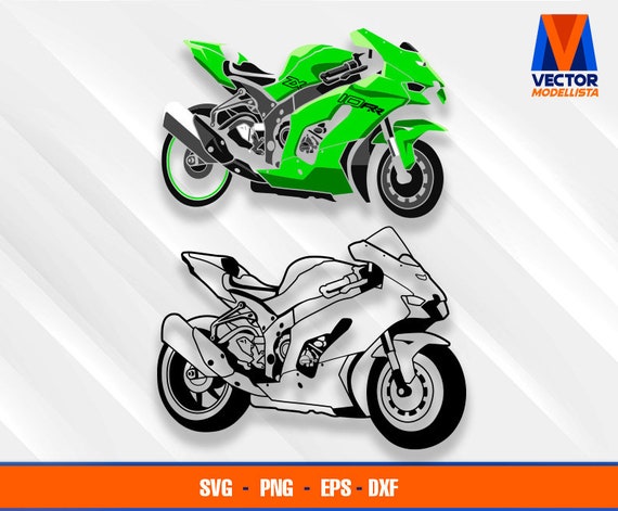 Ninja Zx-10R/rr バイク EPS - SVG - PNG - Dxf ベクターアート Ninja Zx-10R/rr バイク EPS - SVG - PNG - Dxf ベクターアート