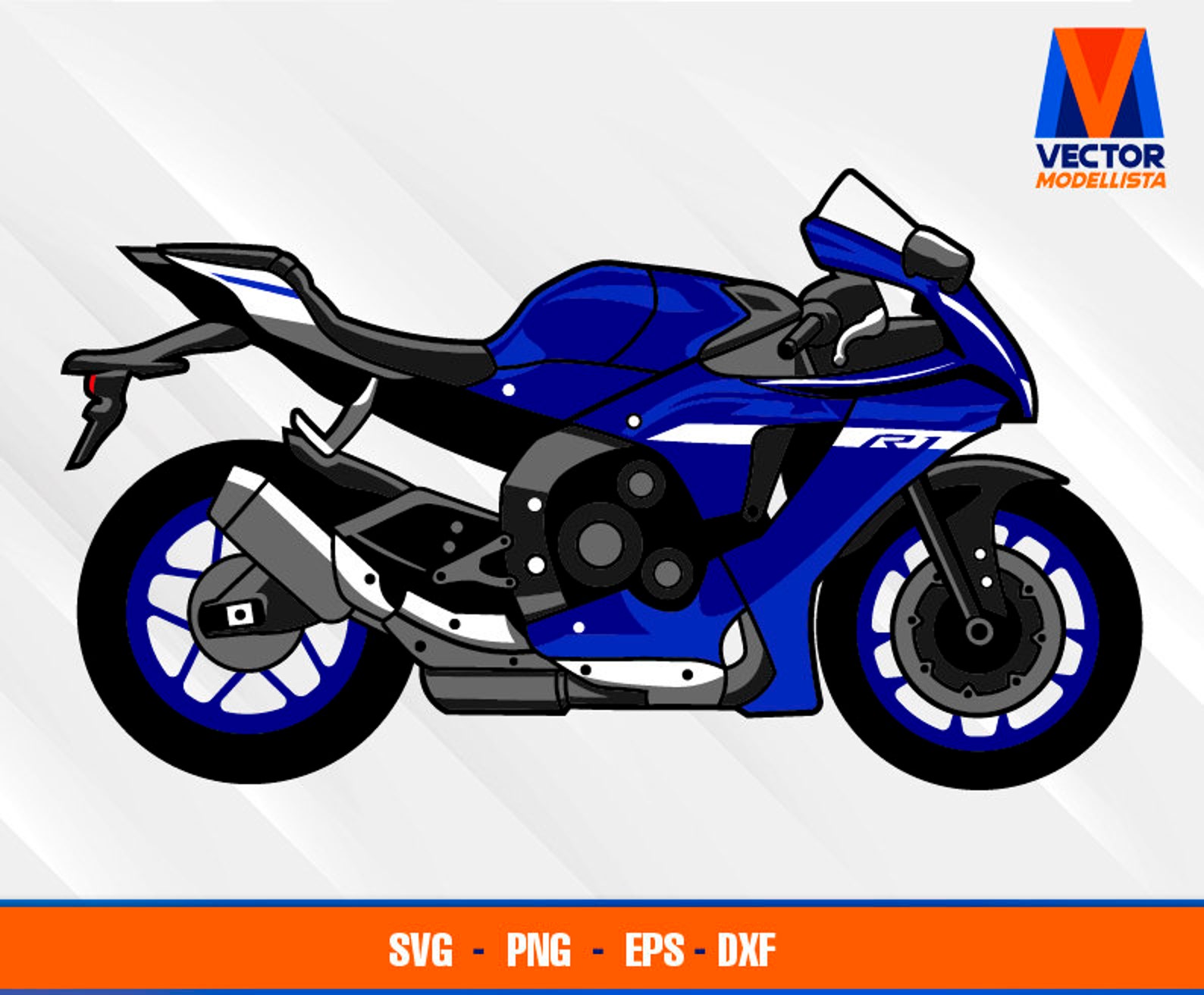 Yzf-R1 Motorrad EPS - SVG - PNG - Dxf Vector Art - Cricut - Silhouette ...