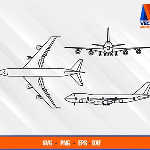 B-737 Sp Airplane Blueprint EPS - SVG - PNG - Dxf  Vector Art - Cricut - Silhouette Cameo
