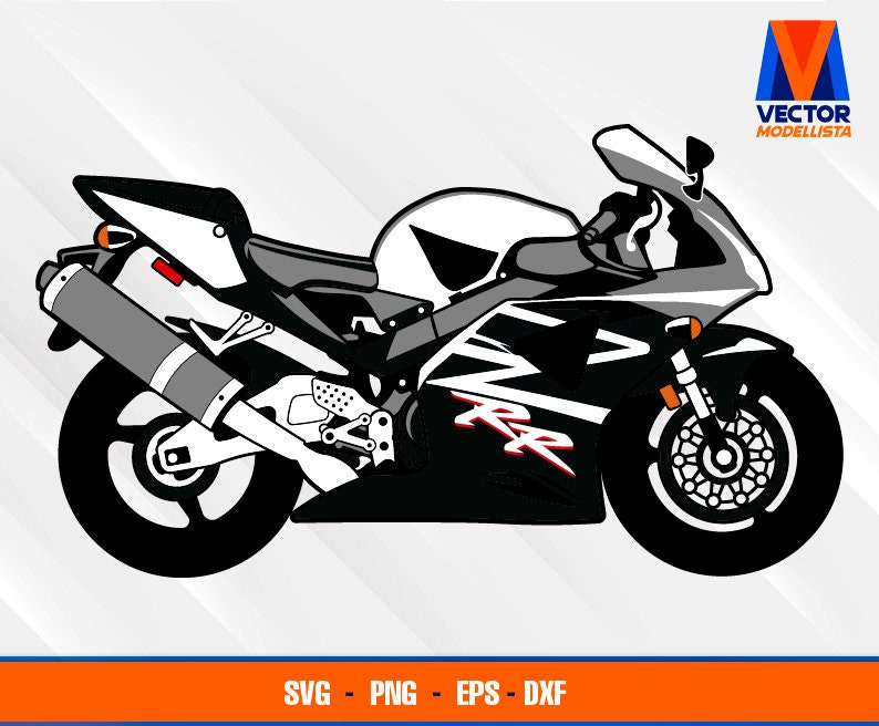 CBR954RR Fireblade Motorcycle EPS - SVG - PNG - Dxf Vector Art