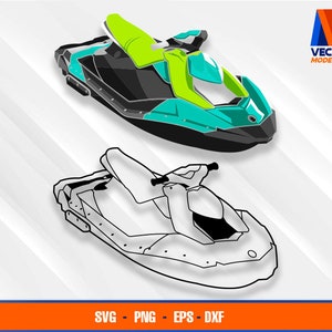 Doo Spark Trixx Jet Ski EPS - SVG - PNG - Dxf Vector Art - Cricut