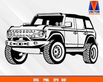 New Generation Bronco Suv SVG - EPS - PNG - Dxf  Vector Art - Cricut - Silhouette Cameo
