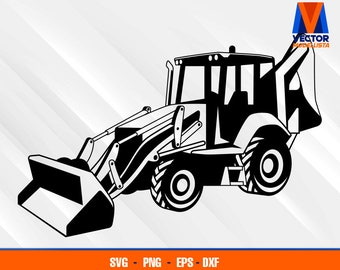 Backhoe loader EPS - SVG - PNG - Dxf  Vector Art