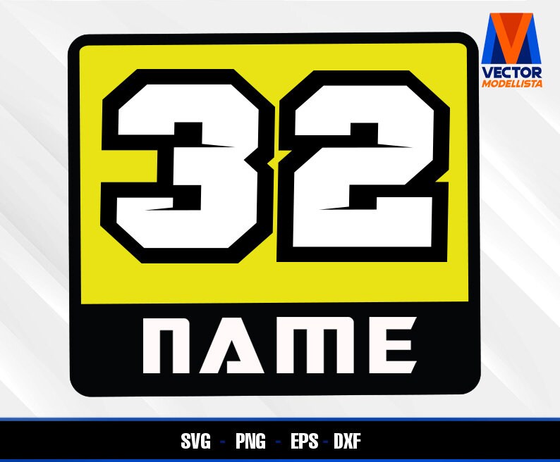 Race Car Number Plate Racing Numbers and Alphabet SVG EPS Etsy