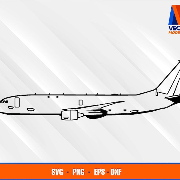 P-8A Poseidon Airplane SVG - EPS - PNG - Dxf  Vector Art - Us Air Force Cricut - Silhouette Cameo