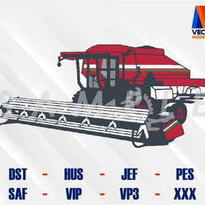 Gleaner Combine DST - EXP - PES - Exp - Hus - Machine Embroidery Design, Embroidery Files, Embroidery Designs