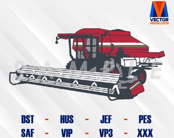 Gleaner Combine DST - EXP - PES - Exp - Hus - Machine Embroidery Design, Embroidery Files, Embroidery Designs