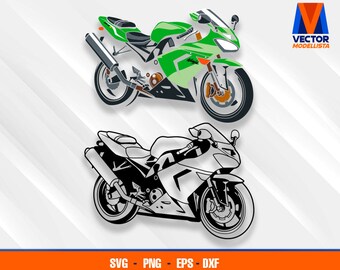 Ninja Zx 10R Motorcycle EPS - SVG - PNG - Dxf Vector Art