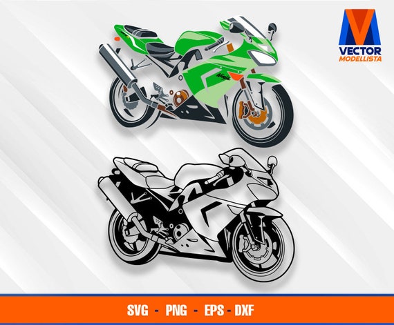 Ninja Zx 10R Motorcycle EPS - SVG - PNG - Dxf Vector Art - Cricut