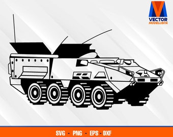 M1129 Stryker Mortar EPS - SVG - PNG - Dxf  Vector Art - Cricut - Silhouette Cameo