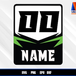Rennauto Nummernschild - Racing Zahlen und Alphabet SVG - EPS - PNG - Dxf Vektor Art - Cricut - Silhouette Cameoo