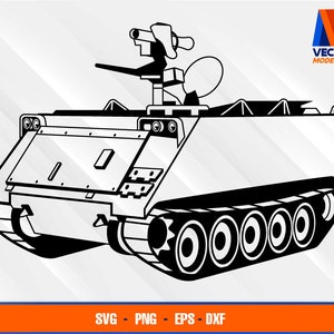 M113 Schützenpanzer SVG - EPS - PNG - Dxf Vektor Art - Cricut - Silhouette Cameo