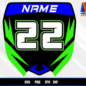 Motocross Racing Nummernschild - Rennalphabet und Zahlen SVG - EPS - PNG - Dxf Vektor Art - Cricut - Silhouette Cameo