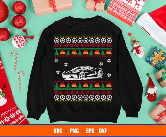 Corvette christmas sweater sale