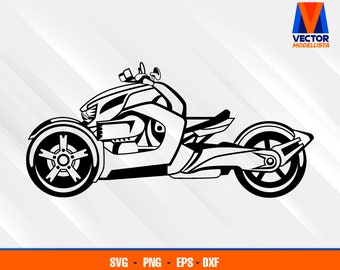Ryker 1000 Three Wheeler Motorcycle EPS - SVG - PNG - Dxf  Vector Art - Cricut - Silhouette Cameo