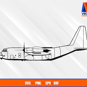 Mc-130H Combat Talon ii Airplane SVG - EPS - PNG - Dxf  Vector Art - Us Air Force Cricut - Silhouette Cameo
