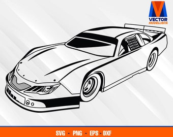 Pavement late model race car EPS - SVG - PNG - Dxf Vector Art - Cricut - Silhouette Cameo