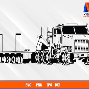 Oshkosh M1070 U.S. Army tank transporterus EPS - SVG - PNG - Dxf Vector Art