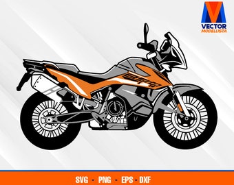 取引予定済み KTM 890 アドベンチャー バイク EPS - SVG - png - Dxf ベクター