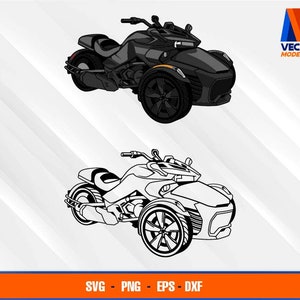 2023 Spyder F3 Three Wheeler Motorcycle EPS - SVG - PNG - Dxf  Vector Art - Cricut - Silhouette Cameo