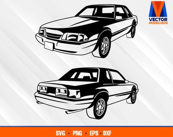 1992 Fox Body Lx EPS - SVG - PNG - Dxf  Vector Art - Cricut - Silhouette Cameo