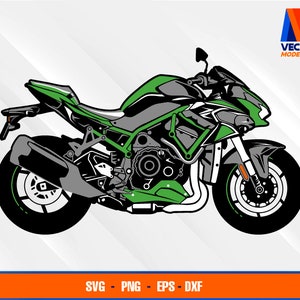 Z H2 Motorcycle EPS - SVG - PNG - Dxf  Vector Art - Cricut - Silhouette Cameo